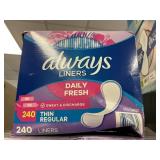 Always liners 240 thin