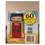 Snyders mini pretzels 60 bags