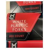 White plastic forks 600ct