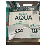 Pampers Aqua 728 wipes
