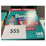 Pampers 148 diapers size 4