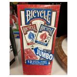 Bicycle jumbo 12 decks playing cards