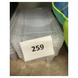 4 ct Clear totes & lids small