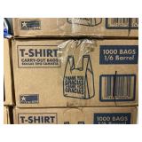 T-shirt bags 1000 ct