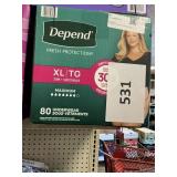 Depend womens underwear XL 80ct