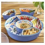 8-pc Bamboo melamine serve set