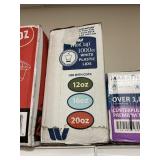 WinCup 1000ct white plastic lids fits 12,16 & 20oz