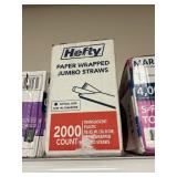 Hefty jumbo straws 2000ct
