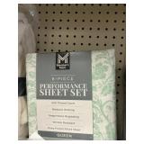 6-pc Performance sheet set Queen green floral