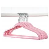 50pk Adult velvet hangers pink