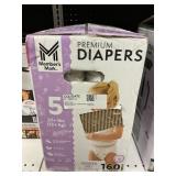 Premium diapers size 5   160ct