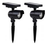 2-Pack LED solar spotlights