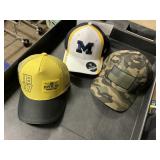 2- Snap backs 1- fitted Small  hats