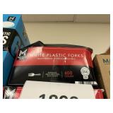 White plastic forks 600ct