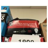 White plastic forks 600ct