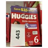 Huggies 120 diapers size 6