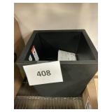 Square black planter