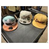 2- Snap back hats- 1 fitted size 7 hats