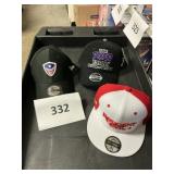 2- Fitted hats 6 & M/L  1- snap back hats