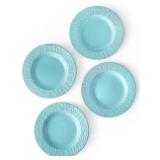 4 pc salad plate blue