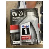 Mobil 0W-20 full synthetic oil 6-1qt