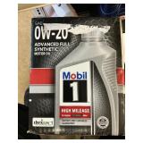 Mobil 0W-20 full synthetic oil 6-1qt