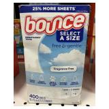 Bounce dryer sheets free & gentle 400 ct