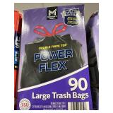 Power Flex large trash bags 90