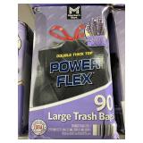 Power Flex large trash bags 90
