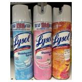 Lysol spray 3 cans