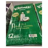 Kleenex lotion 12 flat boxes