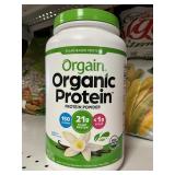 Orgain organic protein vanilla powder 43.8 oz