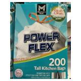 Power Flex tall kitchen bags 200 ct