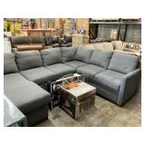 L Shaped sectional gray sofa- has some marks