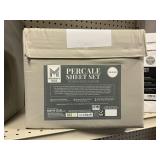 Percale sheet set Queen 400tc