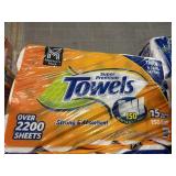 Paper towels 15 mega rolls