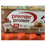 Premier Protein cafe latte 15 pack