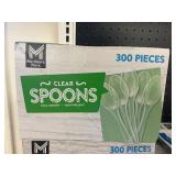 Clear spoons 300 pcs