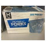 Clear forks 300pcs