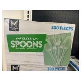 Clear spoons 300 pcs