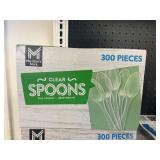Clear spoons 300 pcs