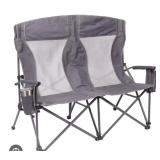 Oversized double hard arm chair- grey