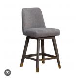 Amelia Coll swivel counter stool navy 26in