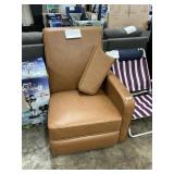 Tan leather love seat pc ONLY