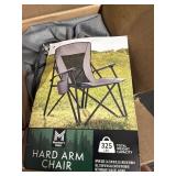 Hard arm chair - grey