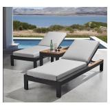 Vista Coll 3-pc chaise lounge set w/side table
