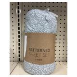 Patterened sheet set 4-pc King