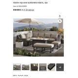 Athena Coll 7-pc Deep seating sectional fire pit