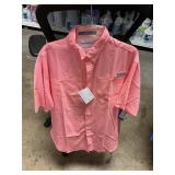 Columbia button down short sleeve tee L