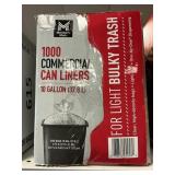 1000 Commercial can liners 10 gal